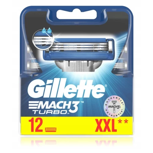 GILLETTE MACH 3 TURBO OSTRZA 12szt 100% ORYGINAŁ