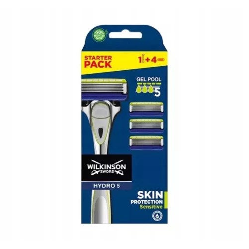 WILKINSON HYDRO 5 SKIN PROTECTION SENSITIV RĄCZKA + 4 WYMIENNE WKŁADY