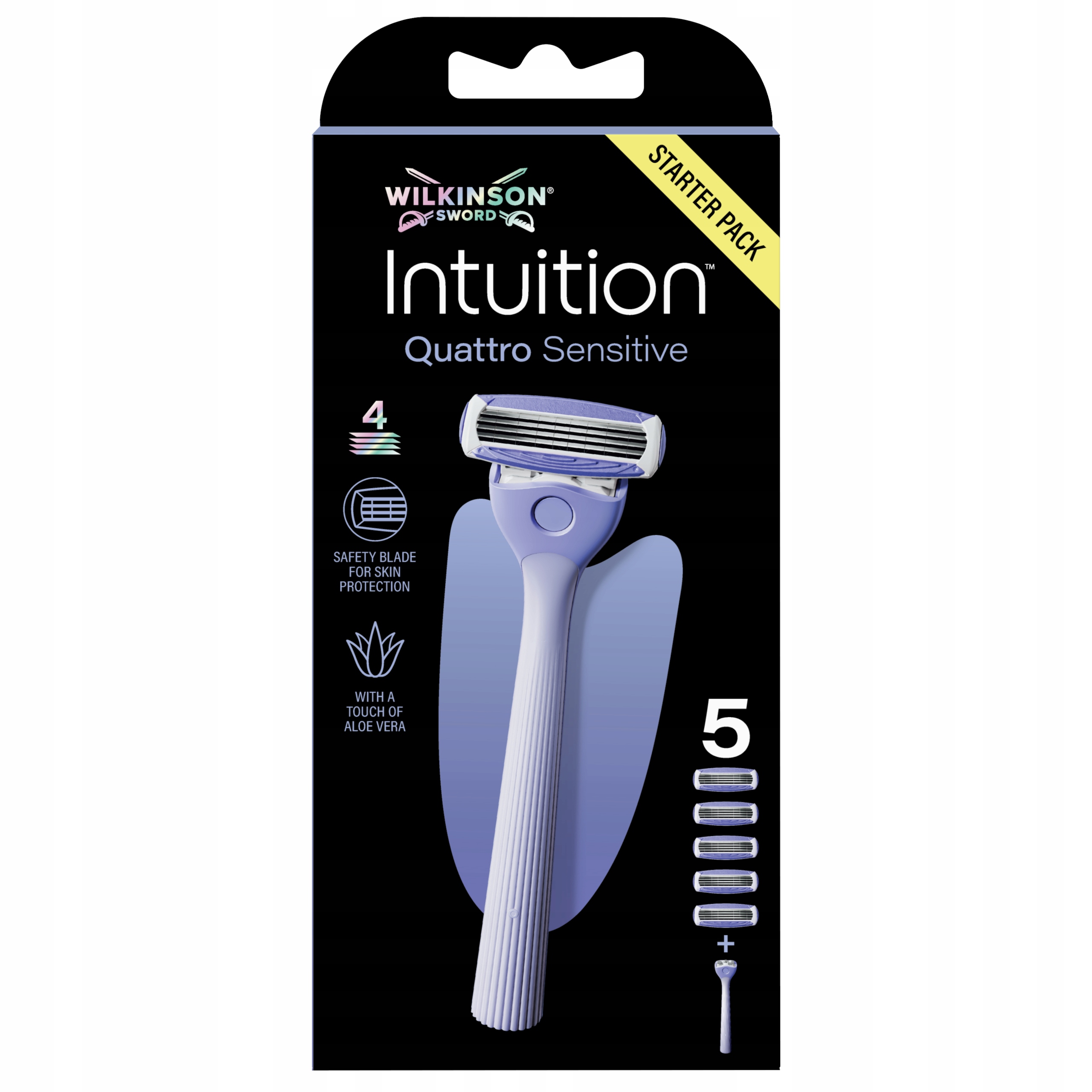 WILKINSON INTUITION QUATTRO SENSITIVE MASZYNKA + 5 WKŁADÓW