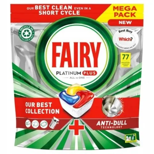 FAIRY PLATINUM PLUS KAPSUŁKI DO ZMYWARKI 77 SZT
